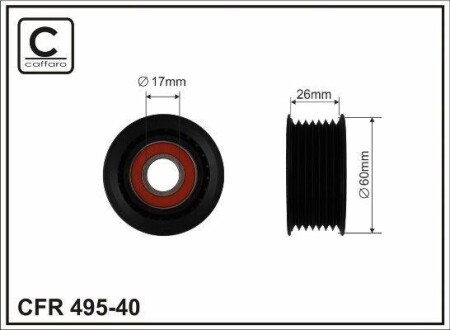 Rolka prowadzca suzuki - (9513167J00, 9513176K00) CAFFARO 49540