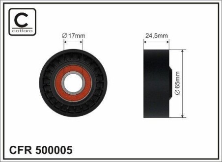 Rolka napinacza chevrolet daewoo opel vauxhall - (4805513, 96440419, 04805513) CAFFARO 500005