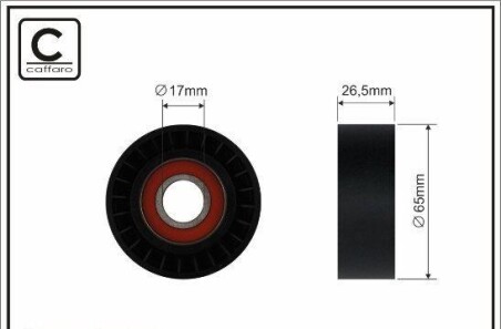 Ролик п/клин. ремня VO S60/80, V60/70, XC60/70 - CAFFARO 500008