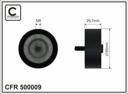 Rolka prowadzca mercedes - (68027648AA, 6512000370, K68027648AA) CAFFARO 500009