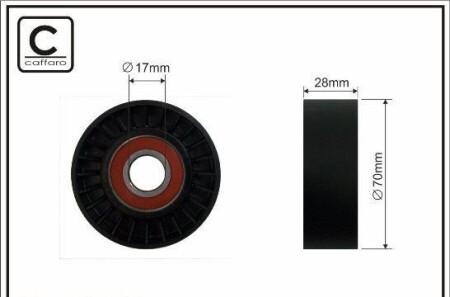 Ролик прив. ремня BMW 1(E81/87), 3(E90), 5(E60) - CAFFARO 500011