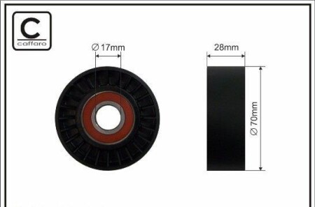 Rolka napinacza mercedes - (6282000170, A6282000170) CAFFARO 500027