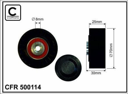 Ролик п/клин. ремня MB 190(W201), C(W202), E(W124) - CAFFARO 500114
