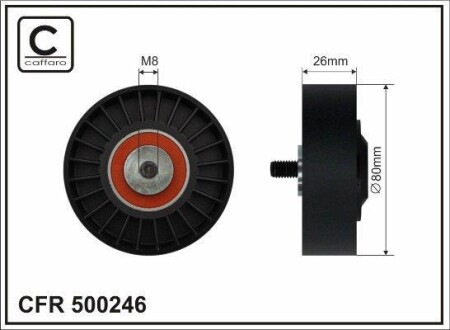 Ролик п/клин. ремня PSA Jumper, Boxer 2.5TDI -02 - CAFFARO 500246