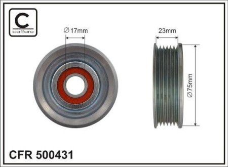 Rolka do napinacza mazda - (z60115980B, ZY5115980A, Z60115980D) CAFFARO 500431