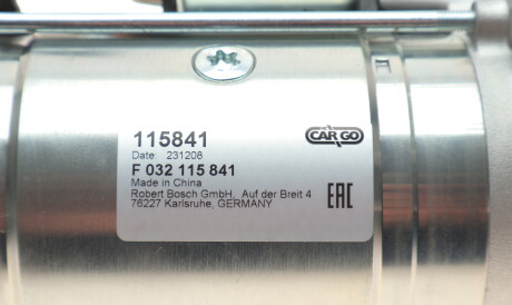 Фото 3 - Автомобильный стартер CARGO F 032 115 841