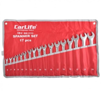 Набір ключів ріжково-накидних - CarLife WR4217