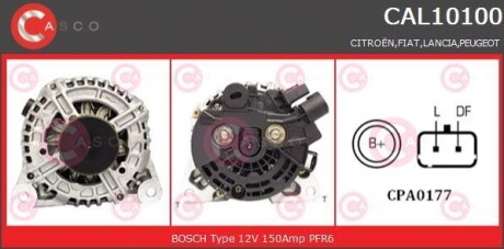 Alternator 12v 150a - CASCO CAL10100AS