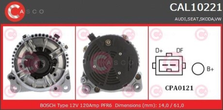 Генератор - (038903023J) CASCO CAL10221AS