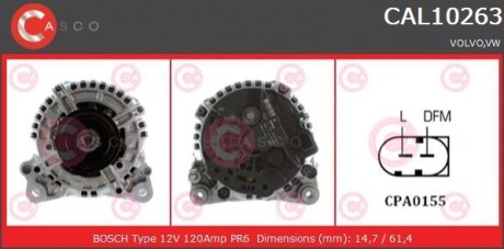 Генератор - (074903025J, 074903025Q, 074903025R) CASCO CAL10263AS