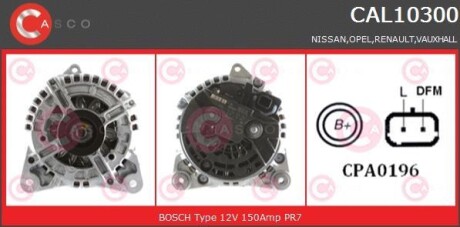 Генератор - (2310000QAN, 4405286, 7711135812) CASCO CAL10300AS