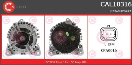 Генератор - (2310000Q2G, 2310000QA5, 4416485) CASCO CAL10316AS