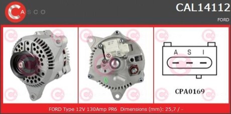 Генератор - (93BB10300AB, 93BB10300BB, 93BB10300FA) CASCO CAL14112AS