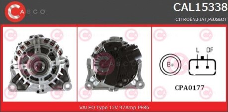 Генератор - (5702G9, 5702H0, 5705CS) CASCO CAL15338AS