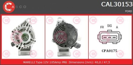 Генератор - (98AB10300GC, 98AB10300GJ, 98AB10300GM) CASCO CAL30153AS