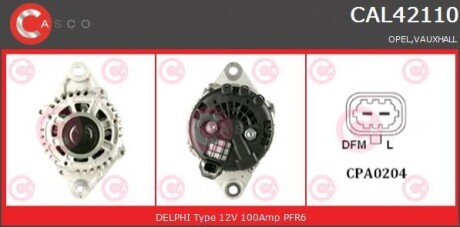 Alternator 12v 100a - (1202236, 1204643, 13502583) CASCO CAL42110AS