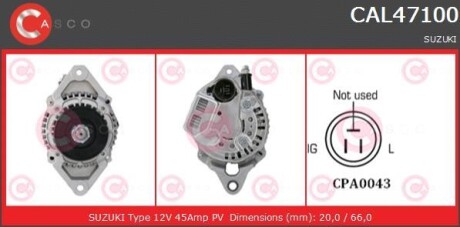 Генератор - (3140060B11, 3140060B40, 3140070F60) CASCO CAL47100AS