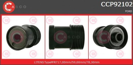 Ременный шкив - (vp2c1u10a352aa, vp2c1u10a352bb, yc1u10352ba) CASCO CCP92102AS