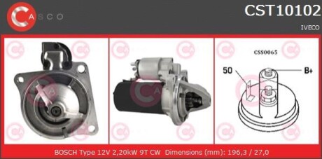 Стартер - (42498678, 93828721, 99451753) CASCO CST10102AS
