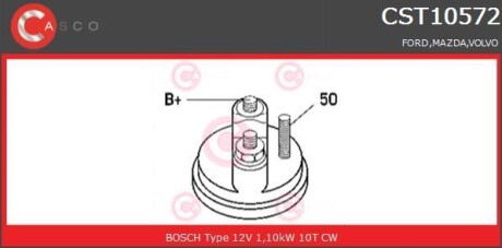 Rozrusznik 12v 1.1kw - CASCO CST10572AS