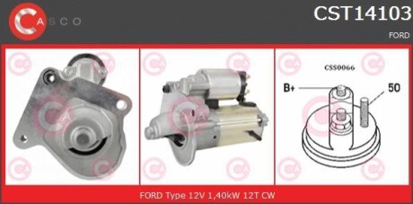 Rozrusznik 12v 1.4kw - (1140757, 1144505, 1350459) CASCO CST14103AS