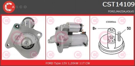 Rozrusznik 12v 1.2kw - (1229427, 1254222, 1233234) CASCO CST14109AS