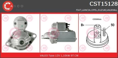 Rozrusznik 12v 1.1kw - (3110085E00, 3110084EC0, 55353257) CASCO CST15128AS