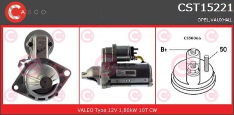 Rozrusznik 12v 1.8kw - (55221292, 55564491, 60105011) CASCO CST15221AS