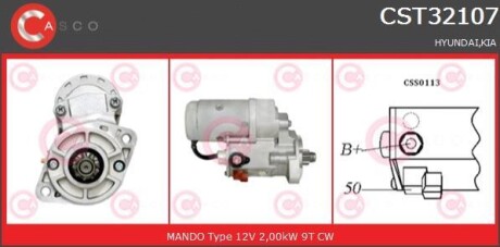 Rozrusznik 12v 2.0kw - CASCO CST32107AS