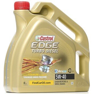 Моторное масло Edge Turbo Diesel Titanium 5W-40, 4 л - CASTROL 1535ba