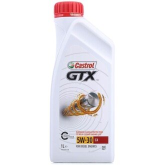 Моторна олива GTX C4 5W-30, 1 л (15F7A5/15C4EE) - CASTROL 15900D