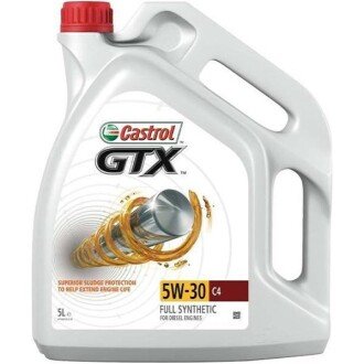 Моторное масло GTX C4 5W-30, 4 л (15EABA/15C8AD) - CASTROL 15901C