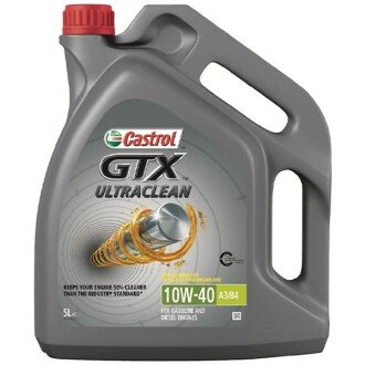 Моторна олива GTX Ultraclean A3, B4, A3/B4 10W-40, 5 л - CASTROL 15A4D4 (фото 1)