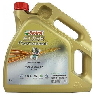 Моторное масло Edge Professional Titanium LL III 5W-30, 4 л - CASTROL 15B19D (фото 1)