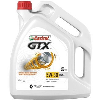 Моторное масло GTX RN17 5W-30, 5 л - CASTROL 15CC30