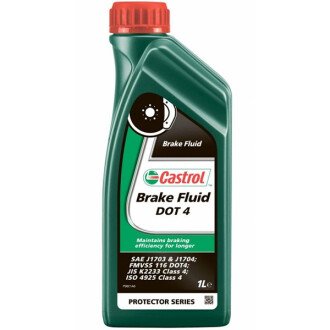 Рідина гальмівна Brake Fluid DOT-4, 1л - CASTROL 15DE1B