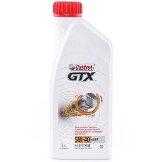 Моторное масло GTX A3/B4 5W-40, 1 л (15218E) - CASTROL 15E62B