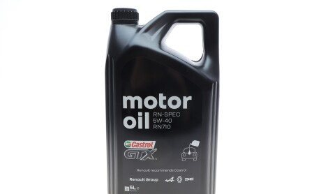 Масло 5W40 Motorenol GTX RN-SPEC (5L) (RN710) - ((9900021E70B047, 7711658109, 7711658110, 7711658111)) CASTROL 7711943691