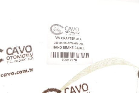 Фото 2 - Трос ручного тормоза Cavo 7002 727 (7002727)