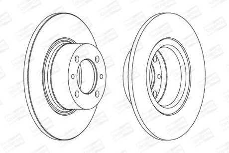 Диск гальмівний ВАЗ 2101 передн. (2 шт.) - CHAMPION 561074CH