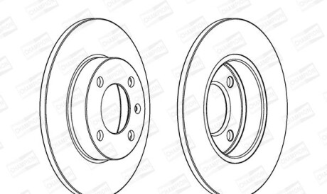 Гальмівний диск - (811615301, 823615301) CHAMPION 561087CH