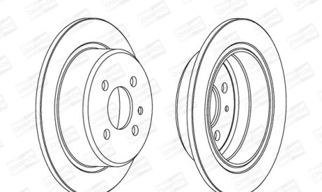 Bmw диск тормозной задний e30 316/325 82-94 (258*10) - (34216755407, 34211119581) CHAMPION 561132CH