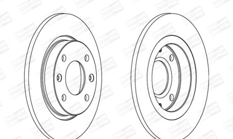 Peugeot диск тормозной передний 205,309,citroen zx - (424689, 4246A5, 91508338) CHAMPION 561253CH