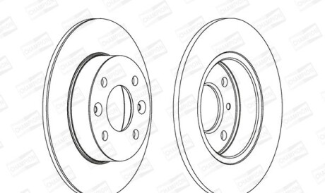 Renault диск тормозной передний r 5911 238x8 - CHAMPION 561257CH