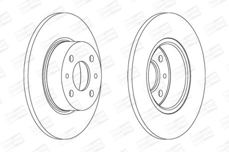 Диск гальмівний - (0060801755, 0082433853, 0082434070) CHAMPION 561329CH