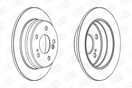 Диск гальмівний задній (кратно 2) MB (W201, W124) - CHAMPION 561333CH