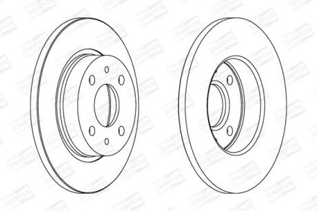 Диск гальмівний ВАЗ 2108 передн. (2 шт.) - CHAMPION 561388CH