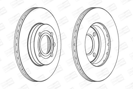 Диск тормозной передний (кратно 2) VW Polo III (95-09) - CHAMPION 561448CH