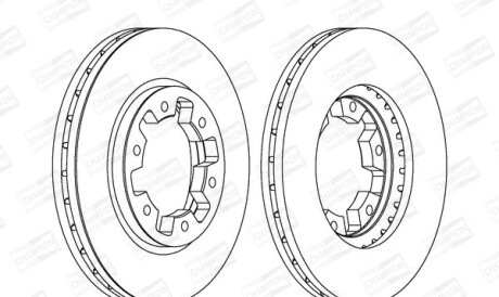 Nissan диск тормозной передн.ford maverick,terrano - (1954433, 402060F000, 402060F001) CHAMPION 561523CH