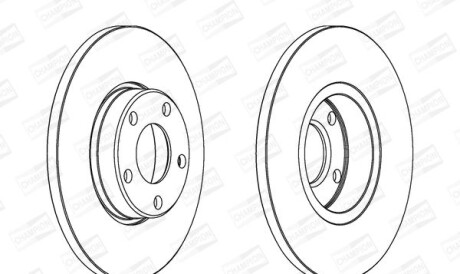 Vw диск тормозной перед.audi 100/a4/a6 - (4A0615301B) CHAMPION 561547CH